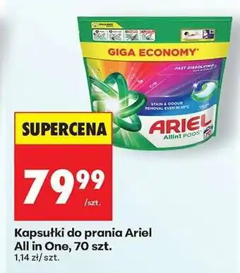Biedronka Kapsułki do prania Ariel All in One, 70 szt oferta