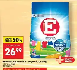 Biedronka Proszek do prania E, 30 prań, 1,65 kg oferta
