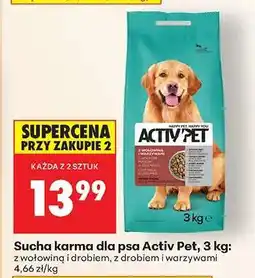 Biedronka Sucha karma dla psa Activ Pet 3 kg oferta