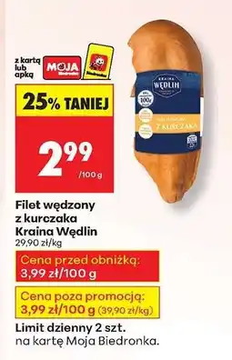 Biedronka Filet wędzony z kurczaka Kraina Wędlin oferta