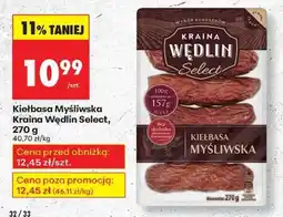 Biedronka Kiełbasa Myśliwska Kraina Wędlin Select, 270 g oferta
