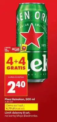 Biedronka Piwo Heineken 500 ml oferta