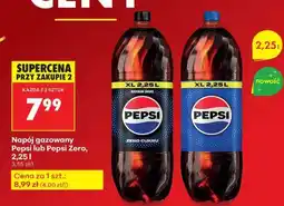 Biedronka Napój gazowany Pepsi lub Pepsi Zero, 2,25 l oferta