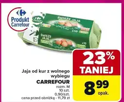 Carrefour Market Jaja od kur z wolnego wybiegu CARREFOUR rozmiar M x10 Produkt Carrefour oferta