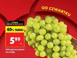 Biedronka Winogrona jasne na wagę Biedronka oferta