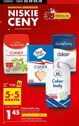 Biedronka Cukier biały Diamant 1kg oferta