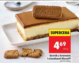 Biedronka Sernik z kremem i ciastkami Biscoff Biedronka oferta