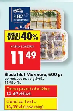 Biedronka Śledź filet po kaszubsku Marinero oferta