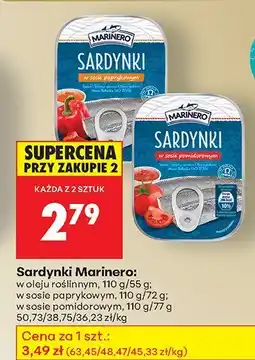 Biedronka Sardynki Marinero w oleju roślinnym oferta