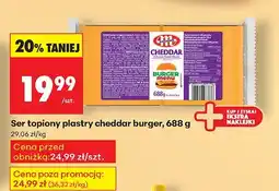 Biedronka Ser topiony plastry cheddar burger, 688 g Mlekovita oferta