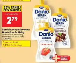 Biedronka Serek homogenizowany Danio pouch, 120 g: waniliowy oferta
