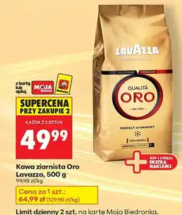Biedronka Kawa ziarnista Lavazza Oro, 500 g oferta