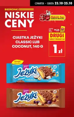 Biedronka Ciastka Jeżyki Coconut 140g oferta