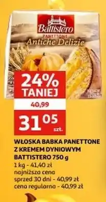 Auchan Babka panettone z kremem dyniowym Battistero oferta