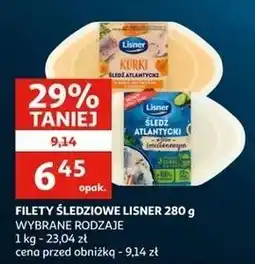 Auchan Filety śledziowe w sosie śmietanowym Lisner oferta
