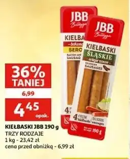 Auchan Kiełbaski bekonowo-serowe Jbb Bałdyga oferta