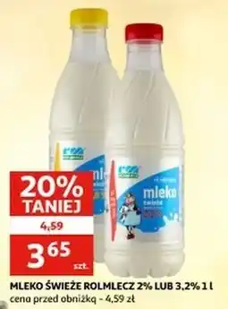 Auchan Mleko świeże 3.2 % Rolmlecz oferta