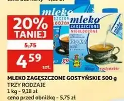 Auchan Mleko zagęszczone niesłodzone light Gostyń oferta