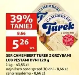 Auchan Ser camembert z prażonymi pestkami dyni Turek Naturek oferta
