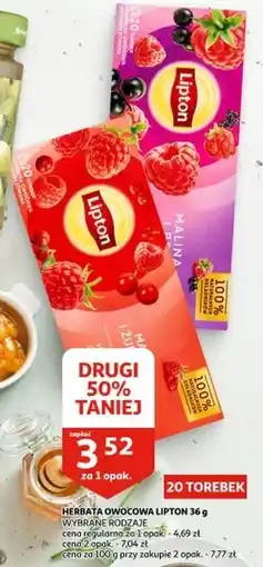 Auchan Herbata malina i bez Lipton oferta