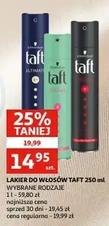 Auchan Lakier do włosów ultra strong Taft Volume oferta