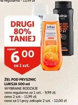 Auchan Żel pod prysznic sport Luksja Men oferta