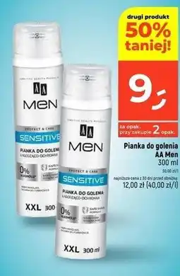Dealz Pianka do golenia łagodząco-ochronna Aa Men Sensitive oferta