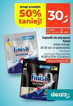 Dealz Tabletki do zmywarek regular Finish Quantum Ultimate oferta