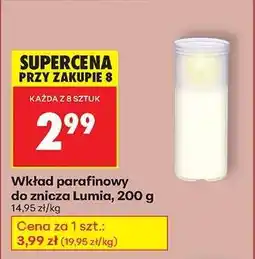 Biedronka Wkład parafinowy do znicza Lumia, 200 g oferta