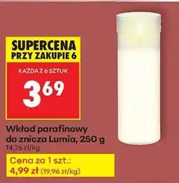 Biedronka Wkład parafinowy do znicza Lumia, 250 g oferta