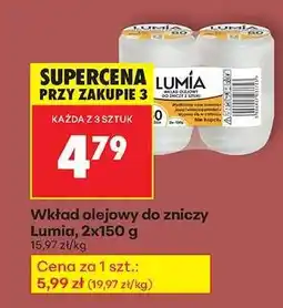 Biedronka Wkład olejowy do zniczy Lumia, 2x150 g oferta