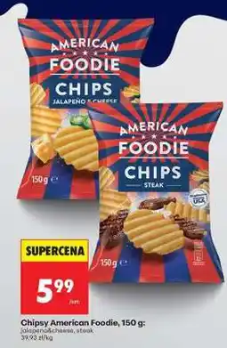 Biedronka Chipsy American Foodie, 150 g oferta