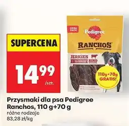 Biedronka Przysmaki dla psa Pedigree Ranchos, 110 g+70 g oferta