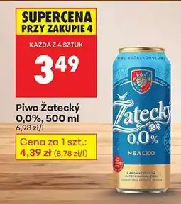 Biedronka Piwo Żatecky 0,0%, 500 ml oferta