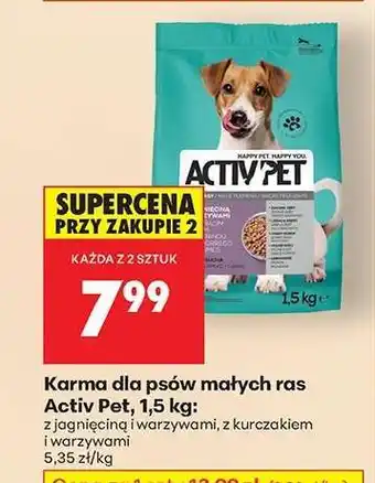 Biedronka Karma dla psów małych ras Activ Pet, 1,5 kg oferta