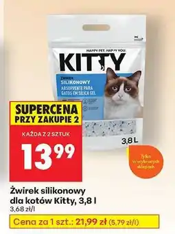 Biedronka Żwirek silikonowy dla kotów Kitty, 3,8 l oferta