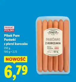 Lidl Pikok Pure Parówki z piersi kurczaka oferta