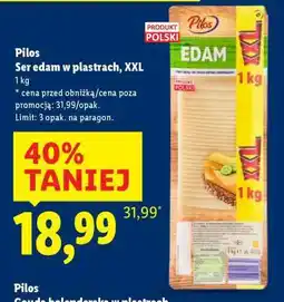 Lidl PILOS Ser edam w plastrach, XXL oferta