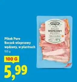 Lidl PIKOK PURE Boczek wieprzowy wędzony w plastrach oferta