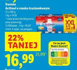 Lidl DANONE Actimel o smaku truskawkowym oferta
