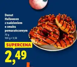 Lidl Donut Halloween z nadzieniem o smaku pomarańczowym oferta
