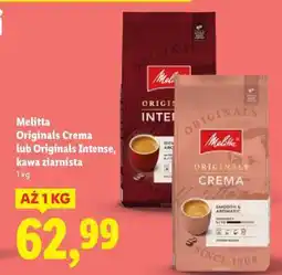 Lidl Melitta Originals Crema lub Originals Intense, kawa ziarnista oferta