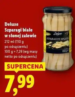 Lidl DELUXE Szparagi białe w słonej zalewie oferta