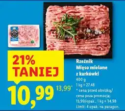 Lidl RZEŹNIK Mięso mielone z karkówki oferta
