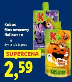 Lidl Kubuś Mus owocowy Halloween oferta