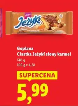 Lidl Goplana Ciastka Jeżyki słony karmel oferta
