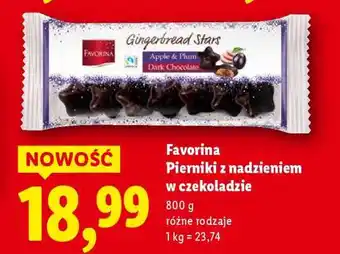 Lidl Favorina Pierniki z nadzieniem w czekoladzie oferta