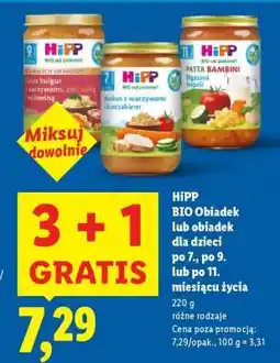 Lidl HIPP BIO Obiadek lub obiadek dla dzieci oferta