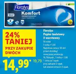 Lidl FLORALYS Papier toaletowy 3-warstwowy oferta