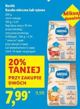 Lidl Nestlé Kaszka mleczna lub ryżowa oferta